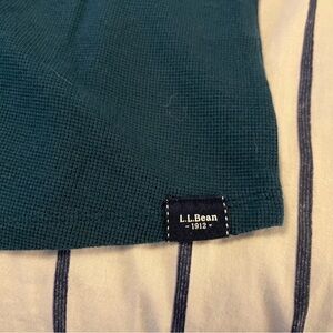 L.L. Bean Dark Green Waffle Knit Shirt